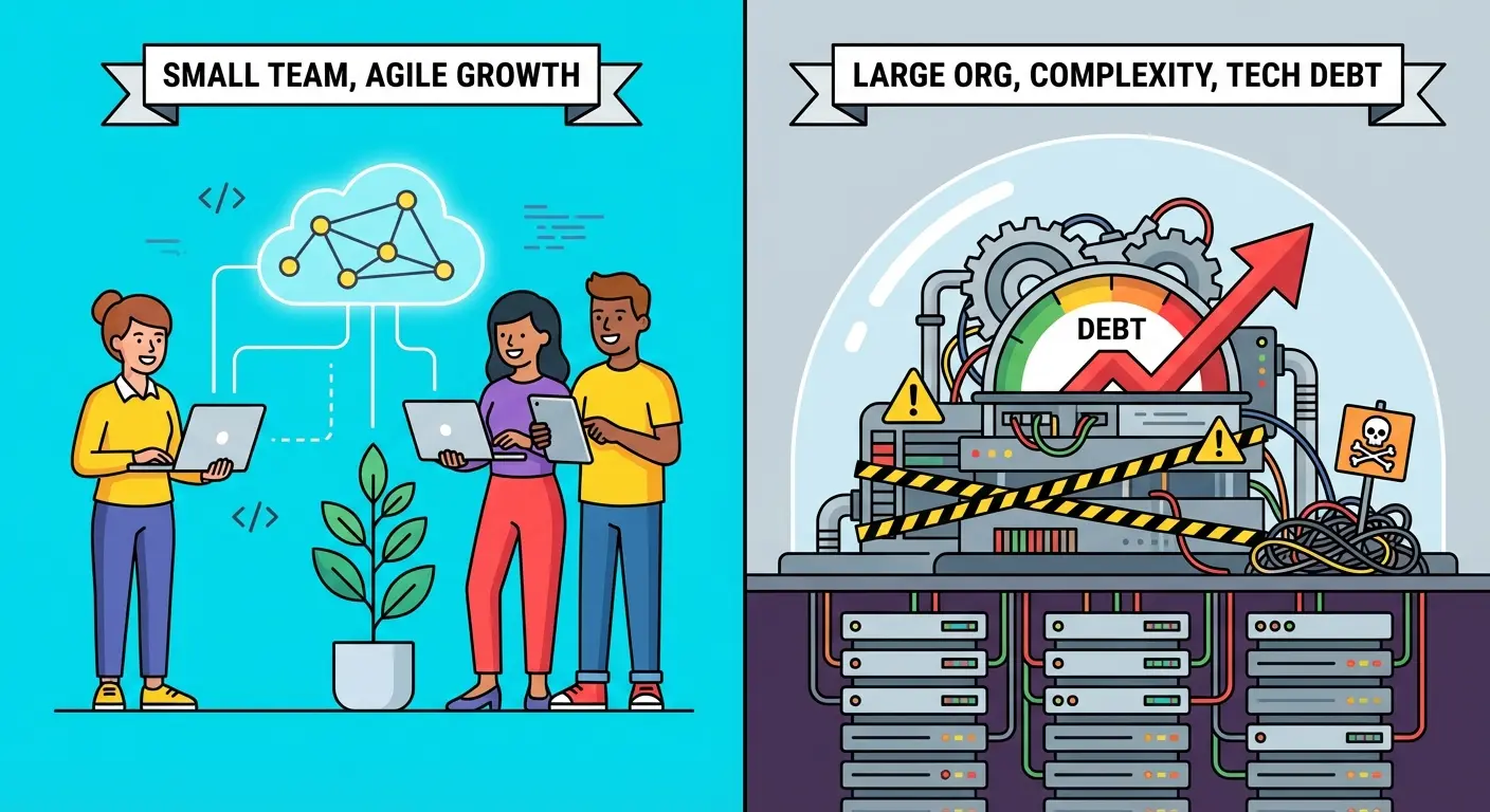 Nvb Coding Scale Vibe Coding at Scale: Risks, Debt, Complexity, Overconfidence | Koder.ai