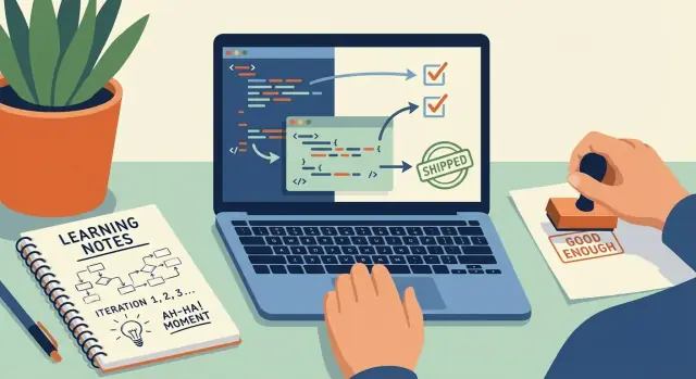 কেন “ভালো‑পর্যন্ত” AI কোড আপনাকে দ্রুত শিখতে ও শিপ করতে সাহায্য করে