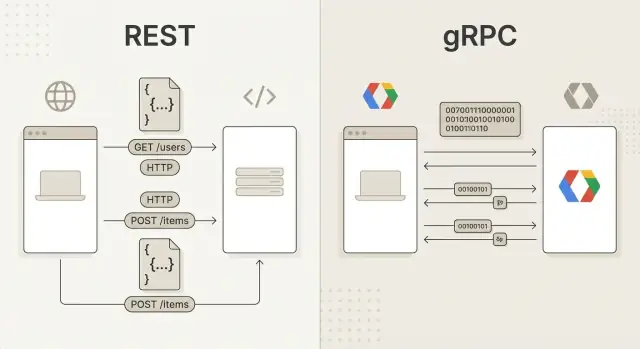 REST vs gRPC: de juiste API-stijl kiezen voor je app