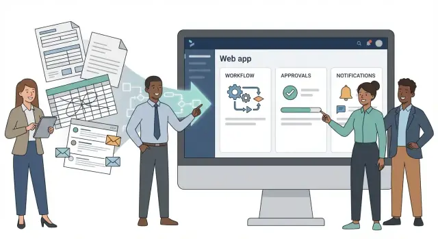 Come creare un'app web per automatizzare attività aziendali manuali