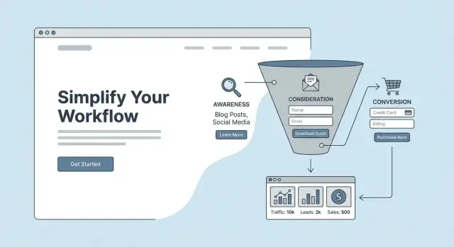 如何打造像销售漏斗一样运作的网站