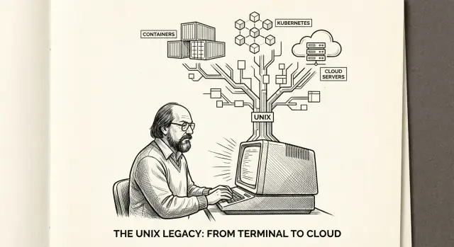Ken Thompson’s UNIX‑principes achter containers en cloud‑OS