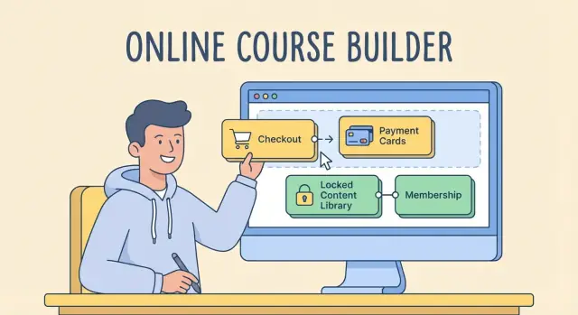 Kod Yazmadan Çevrimiçi Kurs Satışı: Kurulum, Ödemeler ve Erişim