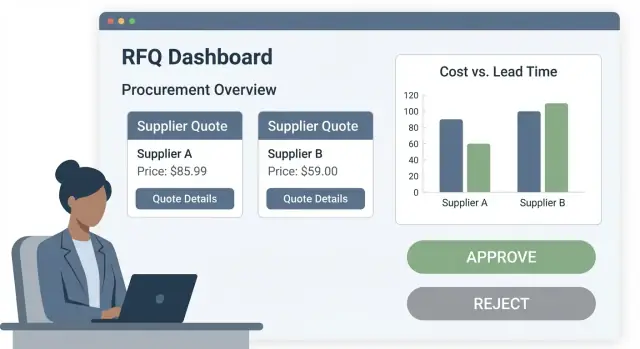 Tedarikçi RFQ'ları ve Teklif Karşılaştırması için Web Uygulaması Nasıl Oluşturulur