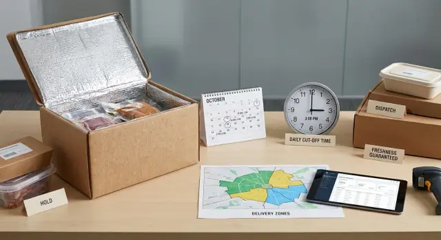 Verzendvensters voor bederfelijke producten: zones, cut-offs en voorraadreserveringen
