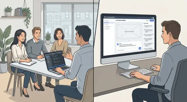 Assumere sviluppatori vs strumenti AI per le prime versioni del prodotto