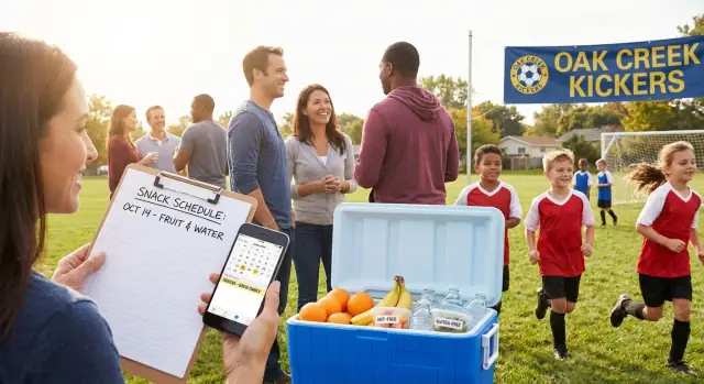 Team snack schedule for kids’ sports: simple plan for parents
