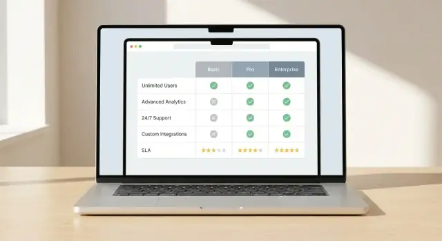 Jak zbudować stronę internetową z techniczną macierzą porównawczą