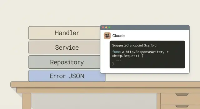 Claude Code voor Go API-sjablonen: consistente handlers en services