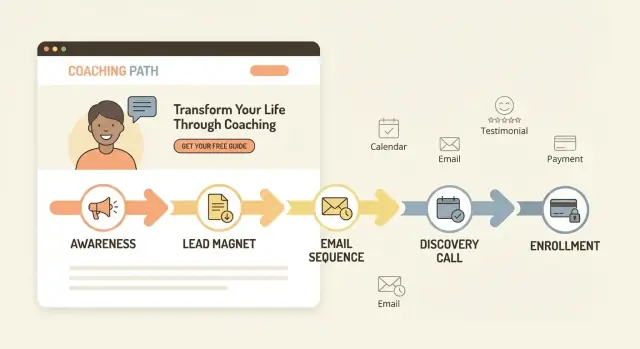 Bouw een coachingprogramma-website met funnel-gebaseerde content