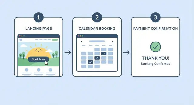 Crea un sito funnel di prenotazione per servizi senza backend