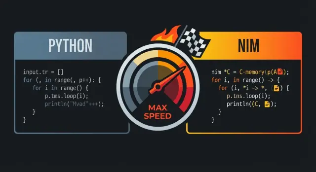 Cómo Nim se siente como Python y a la vez rinde casi como C