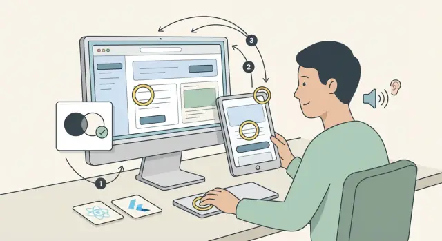 Accessibility prompts for React and Flutter UI reviews