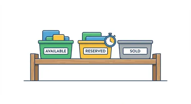 Voorraadnauwkeurigheid voor kleine teams: beschikbaar, gereserveerd, verkocht