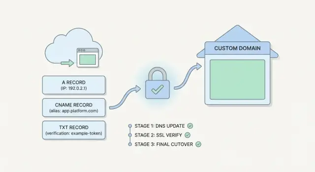 Aangepaste domeininstelling voor webapps: DNS, SSL en omschakeling