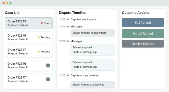 Construire une application web pour gérer les litiges d’une place de marché de bout en bout