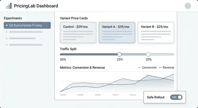 Come creare una web app per esperimenti sui prezzi