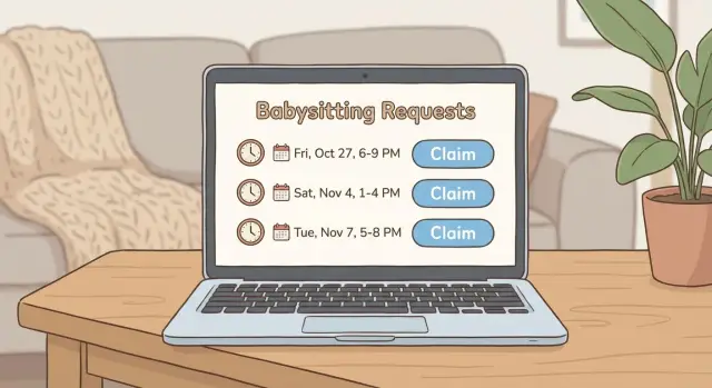 Доска запросов на присмотр за детьми: простое планирование для занятых семей