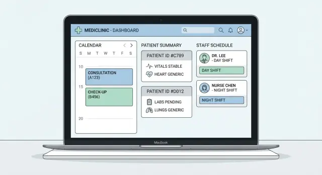 Веб‑приложение для клиники: запись, карточки пациентов и расписание