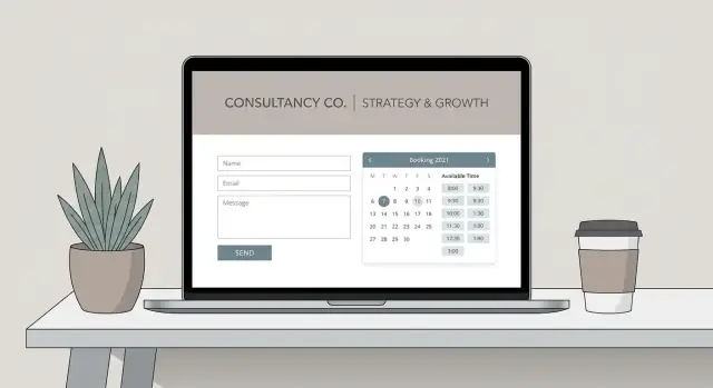 Hoe je een consultantwebsite bouwt met leadformulieren en agenda's