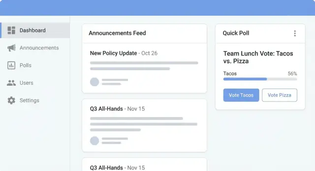 Hoe je een webapp maakt voor interne aankondigingen en peilingen