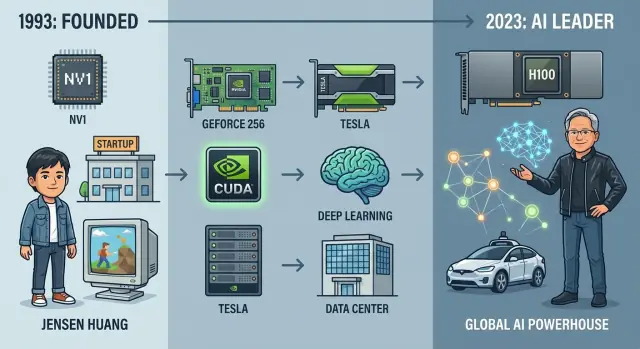 그래픽 스타트업에서 AI 거인으로: 엔비디아의 역사