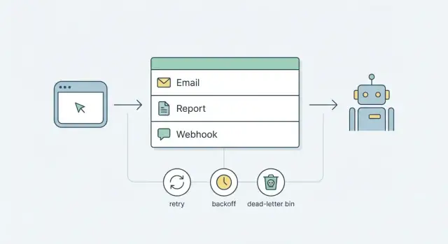 Eenvoudige patronen voor achtergrondtaakwachtrijen voor e-mails en webhooks