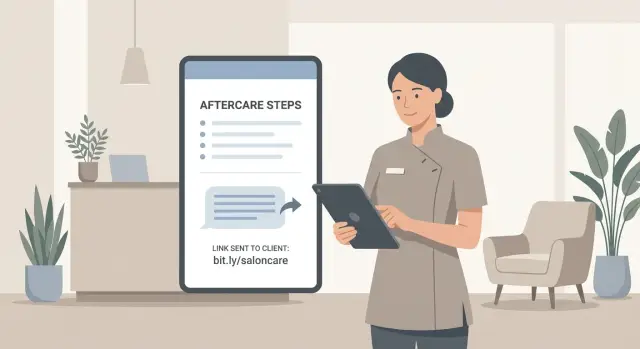 Генератор ссылок с инструкциями по уходу для пошаговых услуг