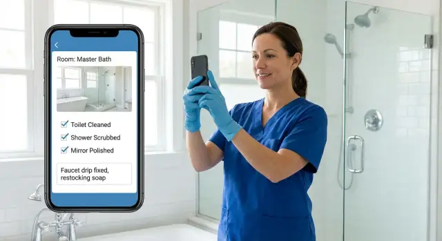 Приложение для проверки качества уборки: фото и заметки по комнатам