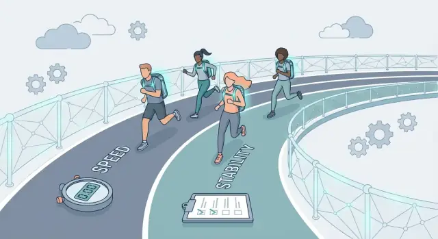 Snel handelen zonder dingen kapot te maken: snelheid met stabiliteit voor teams