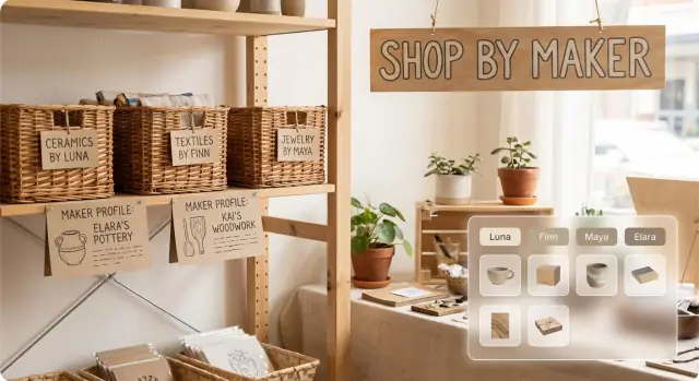 Catalogus met meerdere makers: toon handwerk zonder marktplaatscomplexiteit