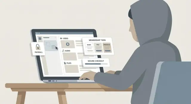 Maak een website voor een betaalde contentbibliotheek van een maker