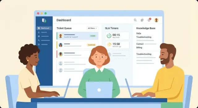Cómo crear una aplicación web de soporte al cliente para tickets y SLAs
