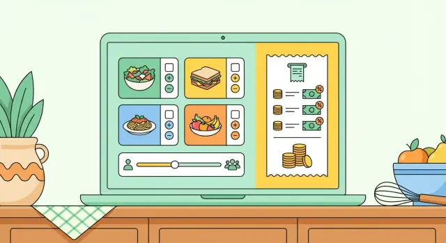 Catering menu picker for quotes: a simple draft workflow