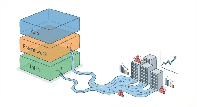 Hoe framework-abstracties lekken wanneer systemen opschalen
