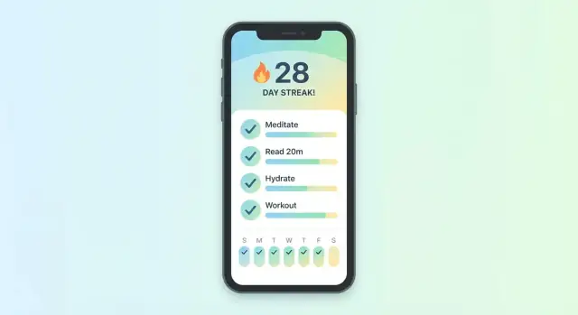 Een mobiele app voor het bijhouden van gewoontes met dagelijkse doelen bouwen