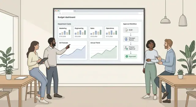 예산 계획 및 부서 예측 웹 앱 만들기 방법
