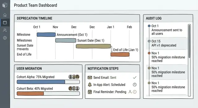 Bouw een webapp om feature-afschaffingen en migraties te beheren