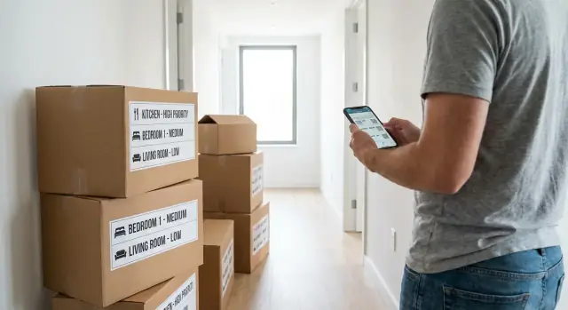 Moving Box Label Generator: Room and Priority Labels Made Easy