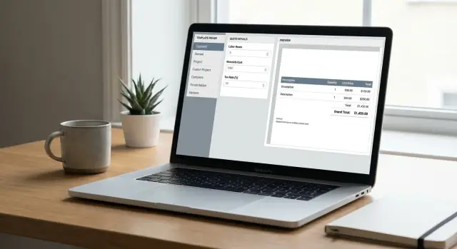 Service quote builder with templates for fast, clean quotes