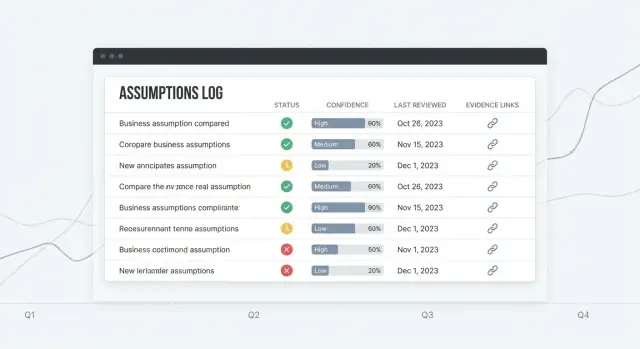 Membangun Aplikasi Web untuk Melacak Asumsi Bisnis Seiring Waktu