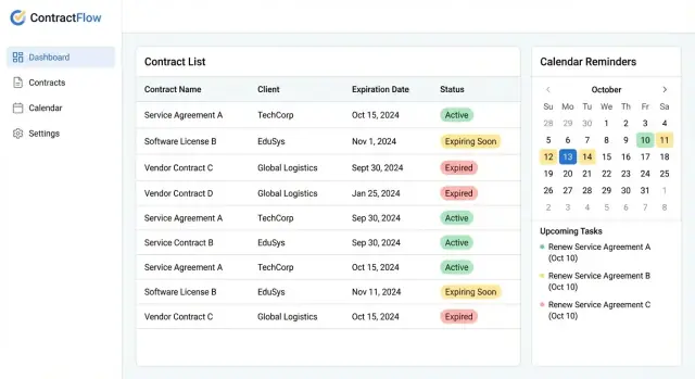 Criar um App Web para Rastrear Expirações de Contratos de Fornecedores