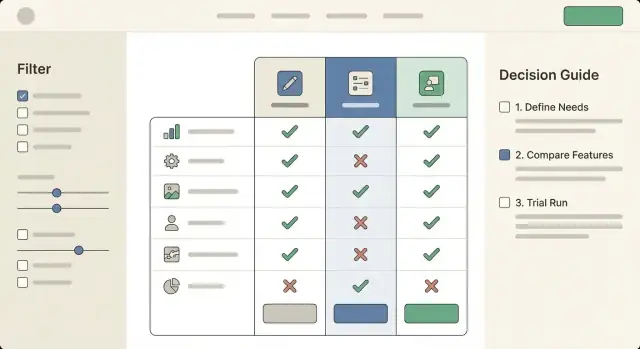 Hoe je een tools-vergelijkings- en beslissingsgids-website bouwt