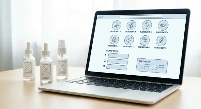 Template voor beauty-productpagina's om de 'werkt het voor mij?'-angst te verminderen