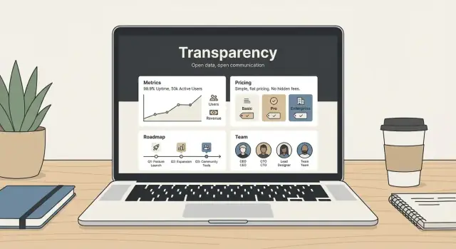 Hoe je een transparantiepagina voor je startup maakt (stap‑voor‑stap)