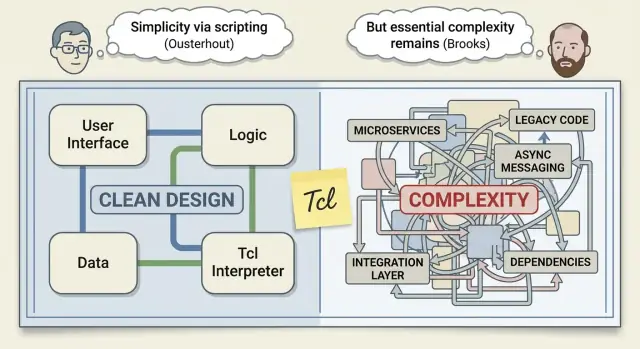John Ousterhout: progettazione pratica, Tcl e il costo della complessità