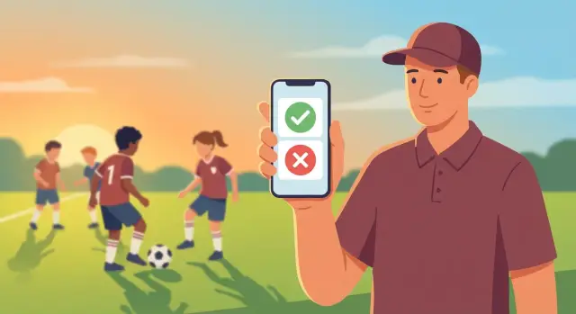 Опрос посещаемости тренировок для быстрого подсчёта команды