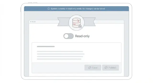 Mode lecture seule pendant les incidents : conserver les lectures, bloquer les écritures
