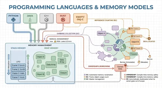 Memory Management Strategies: Performance vs Safety in Languages