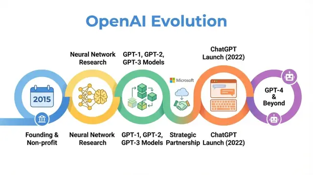 ননপ্রফিট ল্যাব থেকে এআই নেতা: OpenAI‑র ইতিহাস